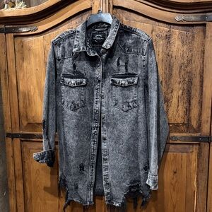American Bazi Charcoal Denim Jacket